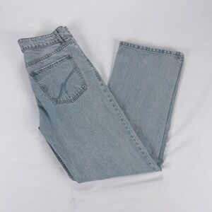 Revice Los Angeles Womens Button Fly Straight Leg Jeans Light Blue Denim 30x32
